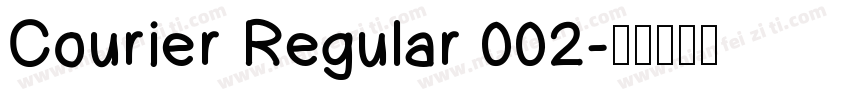 Courier Regular 002字体转换